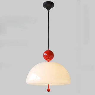 ZOWALA - Nordic Red White Glass Mushroom Chandelier Image - 13