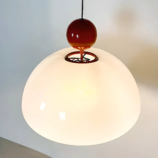 ZOWALA - Nordic Red White Glass Mushroom Chandelier Image - 15