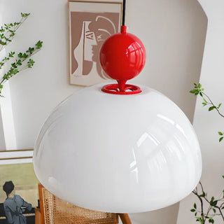 ZOWALA - Nordic Red White Glass Mushroom Chandelier Image - 16