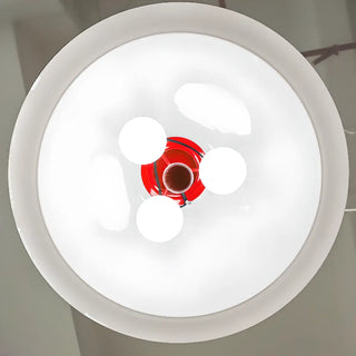 ZOWALA - Nordic Red White Glass Mushroom Chandelier Image - 17