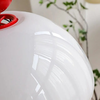 ZOWALA - Nordic Red White Glass Mushroom Chandelier Image - 20
