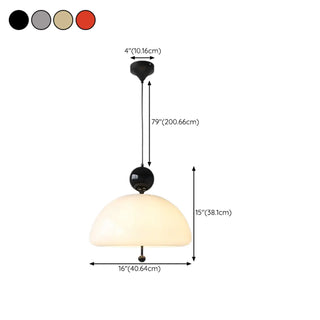 ZOWALA - Nordic Red White Glass Mushroom Chandelier #size