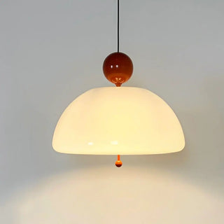 ZOWALA - Nordic Red White Glass Mushroom Chandelier Image - 4
