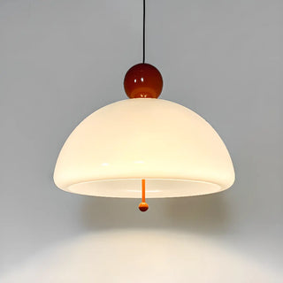 ZOWALA - Nordic Red White Glass Mushroom Chandelier Image - 7