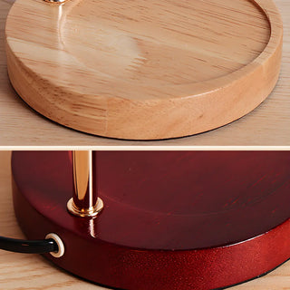 Nordic Fashion Golden Bell Shade Wooden Base Table Lamp Zawala Image - 16