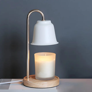 Nordic Fashion Golden Bell Shade Wooden Base Table Lamp Zawala Image - 3