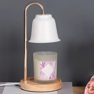 Nordic Fashion Golden Bell Shade Wooden Base Table Lamp Zawala Image - 14