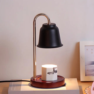Nordic Fashion Golden Bell Shade Wooden Base Table Lamp Zawala Image - 15