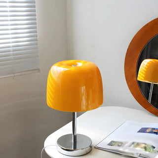 Nordic Simple Macaron Dome Glass Shade Metal Table Lamp Zawala Image - 2