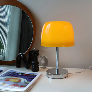Nordic Simple Macaron Dome Glass Shade Metal Table Lamp Zawala Image - 5