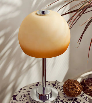 Nordic Simple Macaron Dome Glass Shade Metal Table Lamp Zawala Image - 9