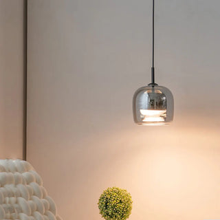 ZOWALA - Nordic Style Jar Glass Dining Room Black Pendant Light Image - 1
