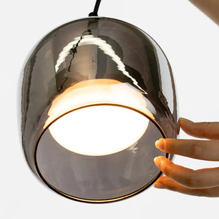 ZOWALA - Nordic Style Jar Glass Dining Room Black Pendant Light Image - 13