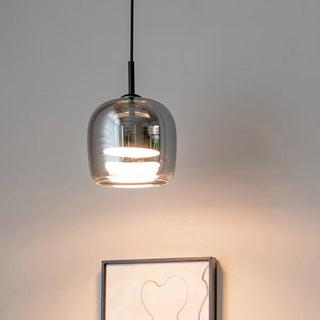 ZOWALA - Nordic Style Jar Glass Dining Room Black Pendant Light Image - 15