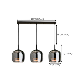 ZOWALA - Nordic Style Jar Glass Dining Room Black Pendant Light Image - 17