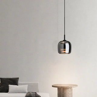 ZOWALA - Nordic Style Jar Glass Dining Room Black Pendant Light Image - 3
