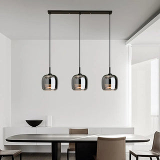 ZOWALA - Nordic Style Jar Glass Dining Room Black Pendant Light Image - 5