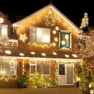 Outdoor Christmas Solar LED Icicle Curtain String Lights Zawala Image - 5
