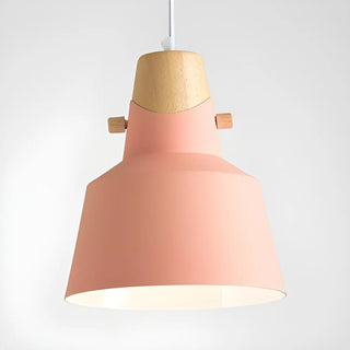 Modern Wood Colorful Bell Dining Room Pendant Light Zawala Image - 4