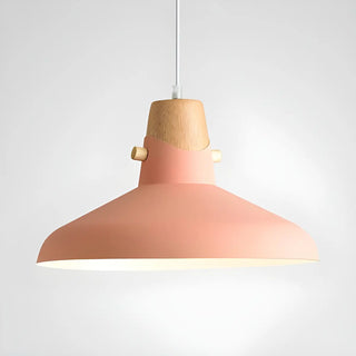 Modern Wood Colorful Bell Dining Room Pendant Light Zawala Image - 5
