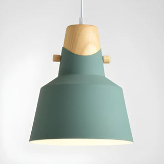 Modern Wood Colorful Bell Dining Room Pendant Light Zawala Image - 8
