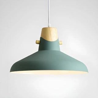 Modern Wood Colorful Bell Dining Room Pendant Light Zawala Image - 9