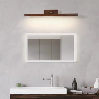 ZOWALA - Modern Wood Linear LED Bathroom Vanity Mirror Light Image - 1