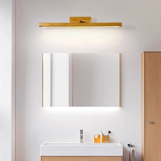 ZOWALA - Modern Wood Linear LED Bathroom Vanity Mirror Light Image - 2