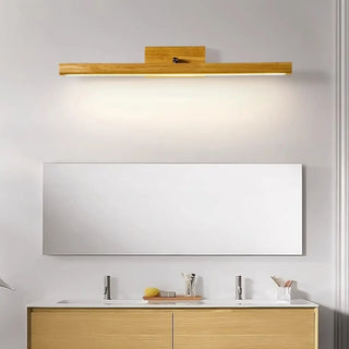 ZOWALA - Modern Wood Linear LED Bathroom Vanity Mirror Light Image - 3