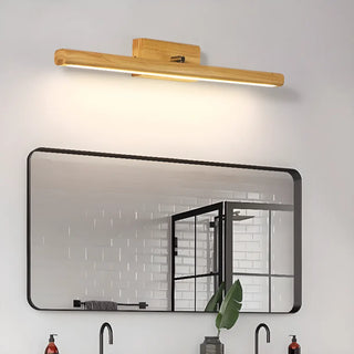ZOWALA - Modern Wood Linear LED Bathroom Vanity Mirror Light Image - 4
