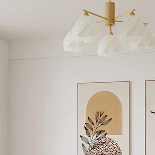 Nordic Ceiling Floral Gold Metal Living Room Chandelier Image - 10