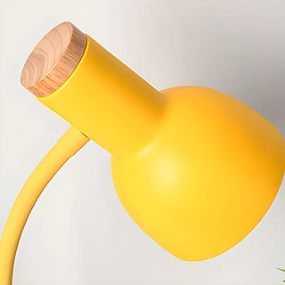 Simple Bell Shape Shade Wooden Base Modern Table Lamp Zawala Image - 15