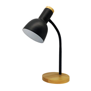 Simple Bell Shape Shade Wooden Base Modern Table Lamp Zawala Image - 17