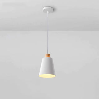 ZOWALA - Nordic Cone Iron Dining Room White 3-Light Pendant Light Image - 5
