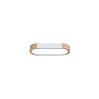 Hallway Wooden Rectangular Flush Mount Ceiling Light Zawala Image - 18
