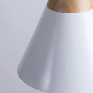 Nordic Modern Yellow Cone Wood Pendant Light Living Room Zawala Image - 20