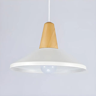 aaaZOWALA - Contemporary Nordic Cone Wood Study Black Pendant Light Image - 13