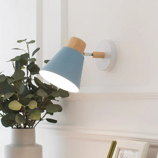 Simple Geometric Cone Downlight Small Wall Light Blue Zawala Image - 1