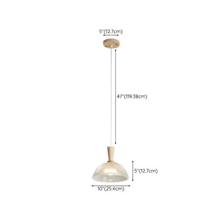 ZOWALA - Modern Nordic Dining Room Clear Glass Dome Pendant Light #size