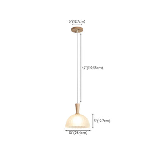 ZOWALA - Modern Nordic Dining Room Clear Glass Dome Pendant Light Image - 17