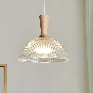 ZOWALA - Modern Nordic Dining Room Clear Glass Dome Pendant Light Image - 6