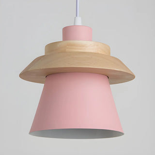 ZOWALA - Colorful Layered Wood and Metal Dining Room Pendant Light Image - 11