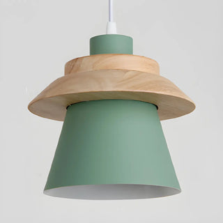 ZOWALA - Colorful Layered Wood and Metal Dining Room Pendant Light Image - 12