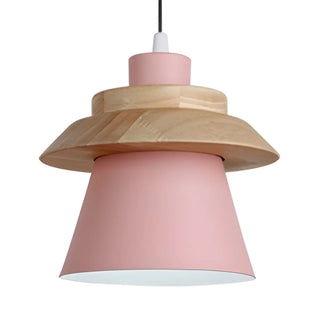 ZOWALA - Colorful Layered Wood and Metal Dining Room Pendant Light Image - 13