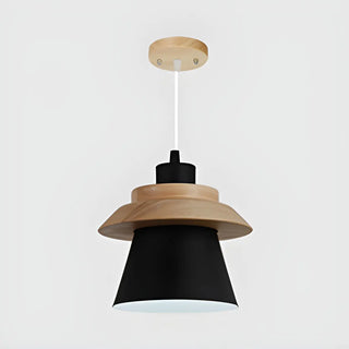 ZOWALA - Colorful Layered Wood and Metal Dining Room Pendant Light Image - 6