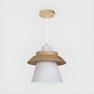 ZOWALA - Colorful Layered Wood and Metal Dining Room Pendant Light Image - 7