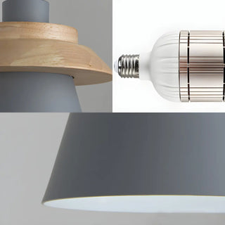ZOWALA - Colorful Layered Wood and Metal Dining Room Pendant Light Image - 9