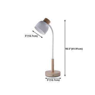 Minimalist White Bowl Shape Shade Metal Table Lamp Zawala #size
