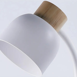 Minimalist White Bowl Shape Shade Metal Table Lamp Zawala Image - 8