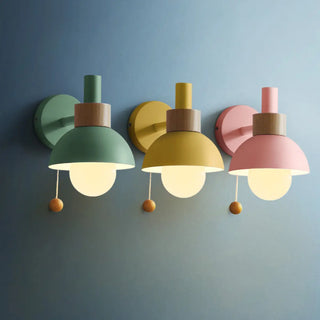 ZOWALA - Nordic Style Wood Vanity Wall Light Fixture Image - 2